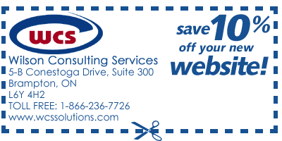 Save 10% of the price of your new website.