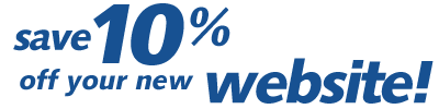 Save 10% of the price of your new website.